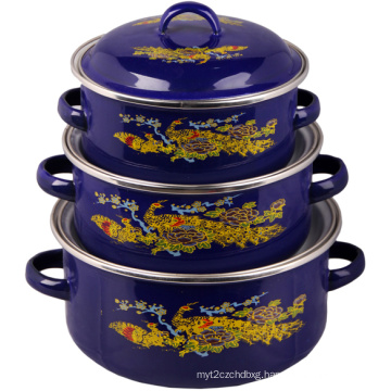 16/18/20 Enamel Casserole 3PCS Set